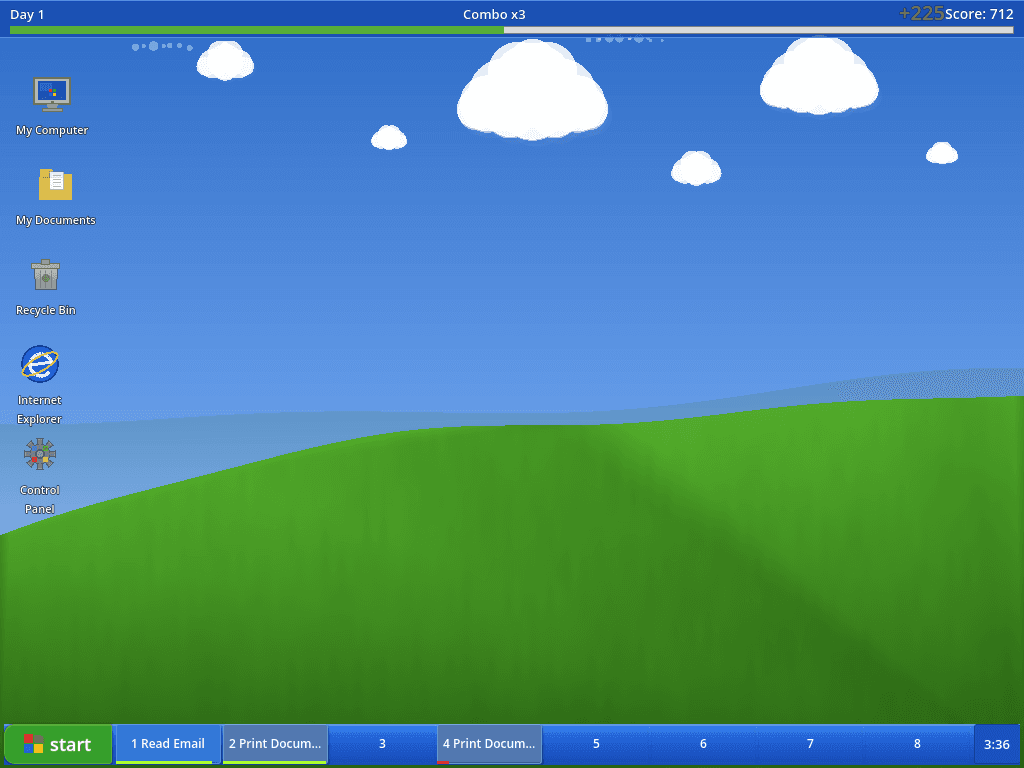 Combo x3 score popup showing +225
