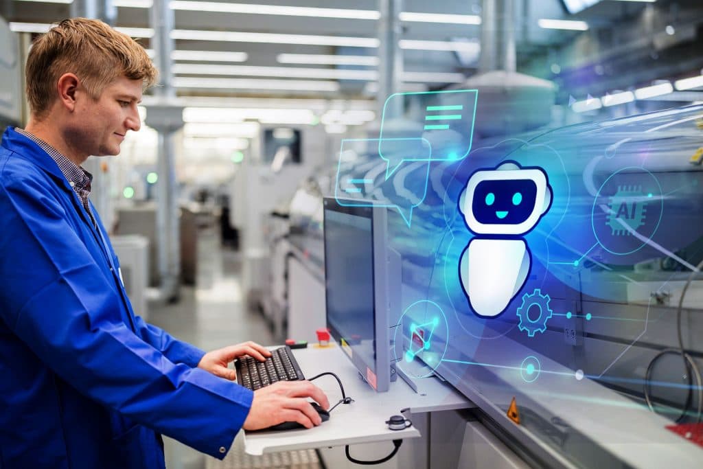Industrial Copilot demo at the Microsoft booth at Hannover Messe